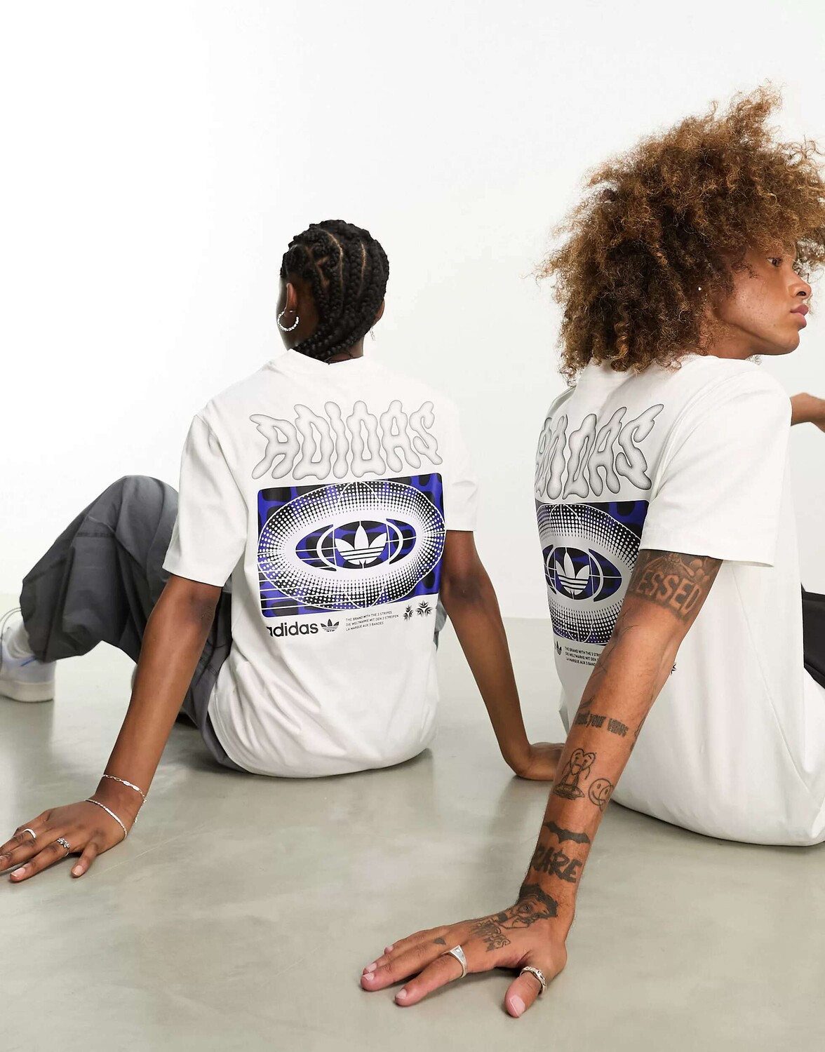 

Белая футболка унисекс с графическим принтом adidas Originals Rekive, Белый