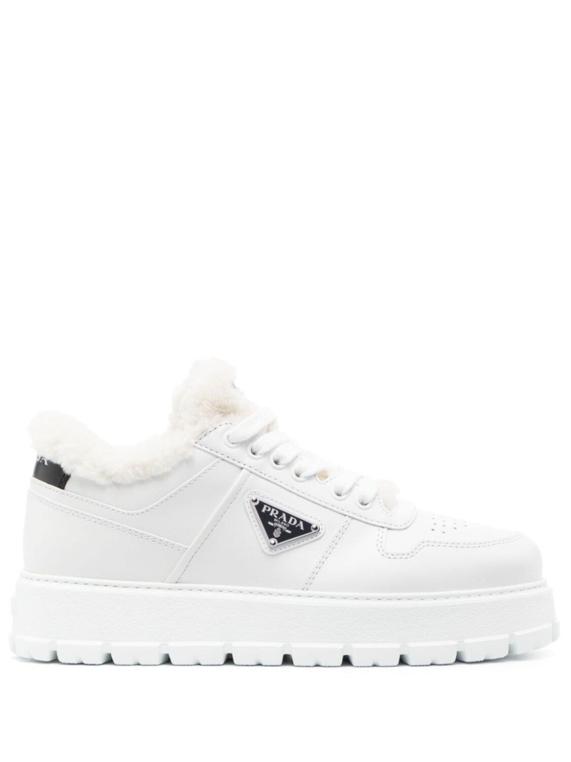 

Prada кроссовки Winter с подкладкой из овчины, белый