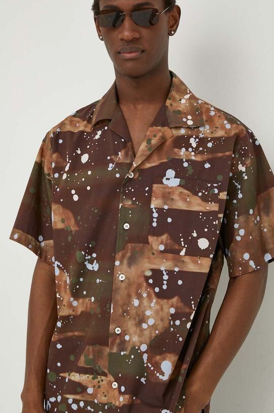 

Хлопчатобумажную рубашку MSGM, коричневый