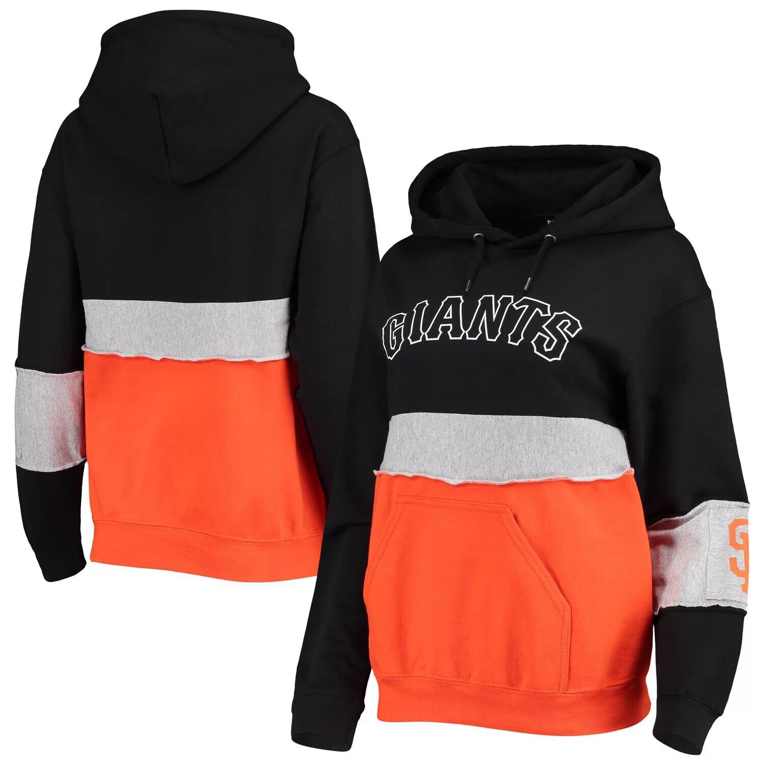 

Женский пуловер с капюшоном черного цвета San Francisco Giants Refried Apparel, Черный