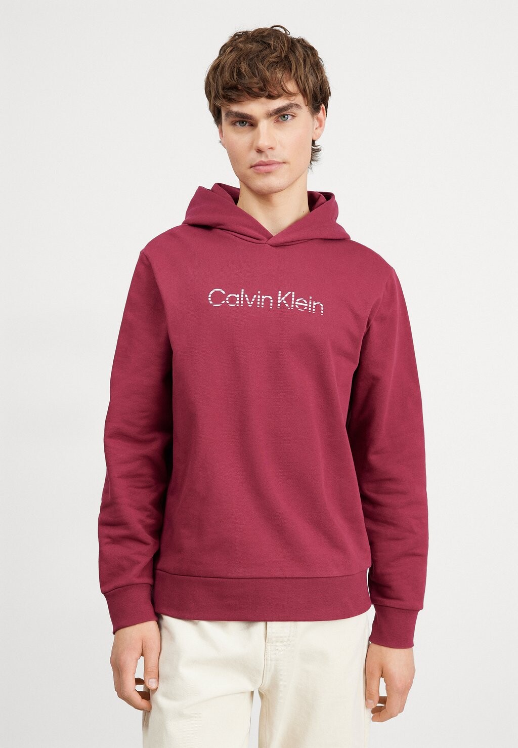 

Толстовка с капюшоном Calvin Klein, светло-красный