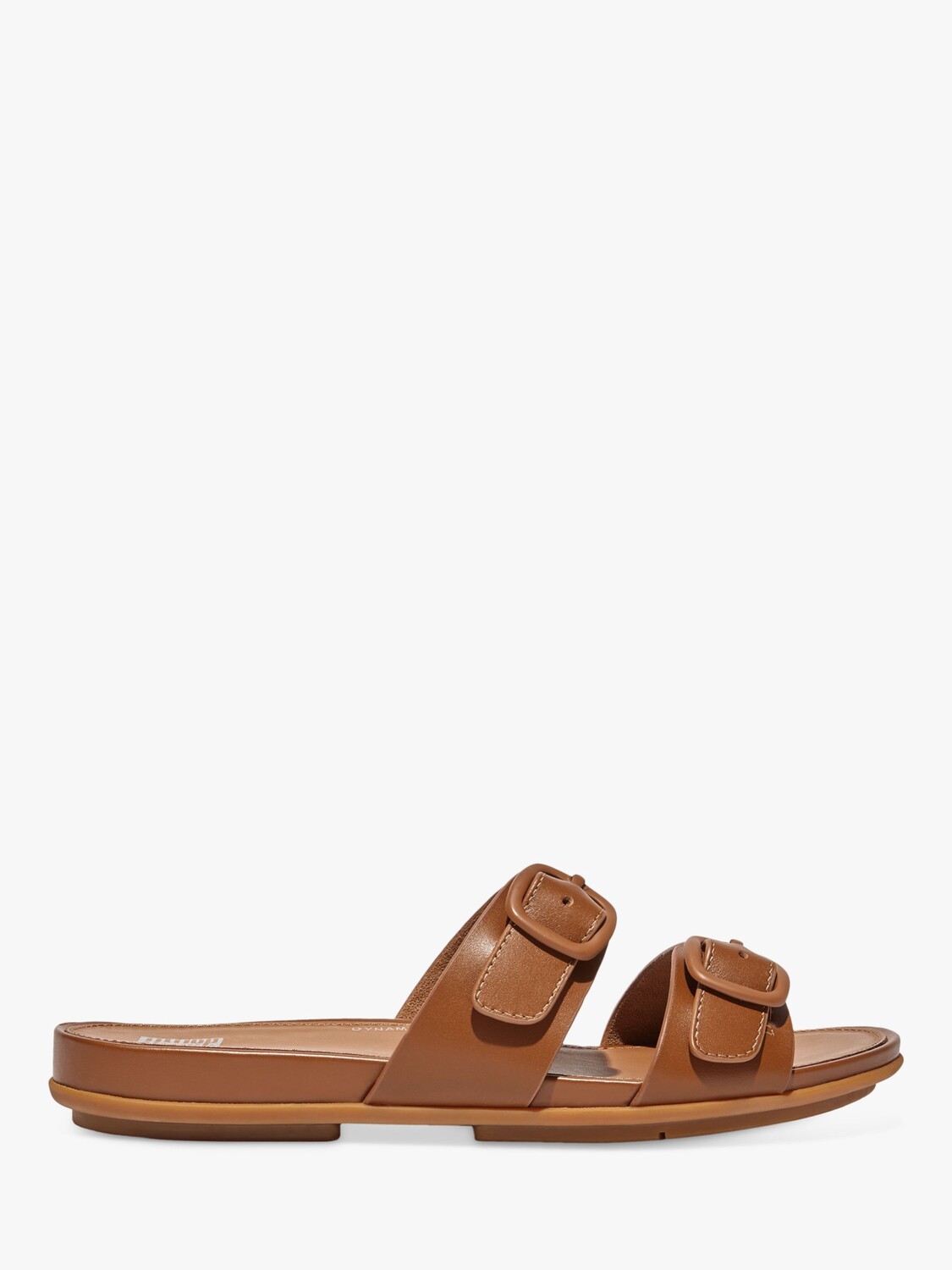 

Кожаные шлепанцы с двумя ремешками FitFlop Gracie, светло-коричневый