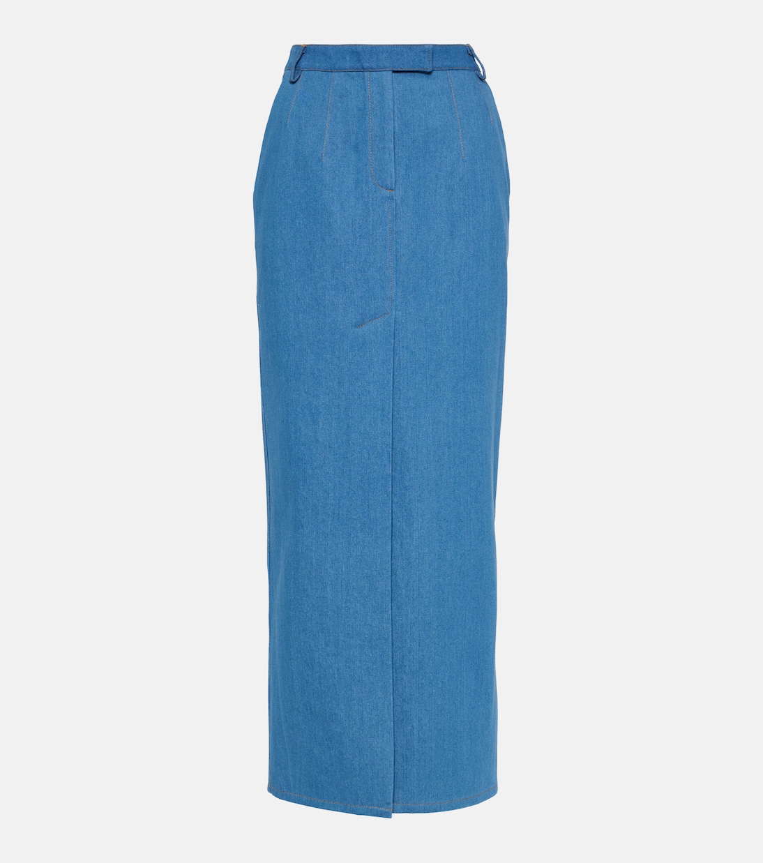 Джинсовая юбка макси colia Aya Muse, синий светло коричневая длинная юбка из лайки aya muse