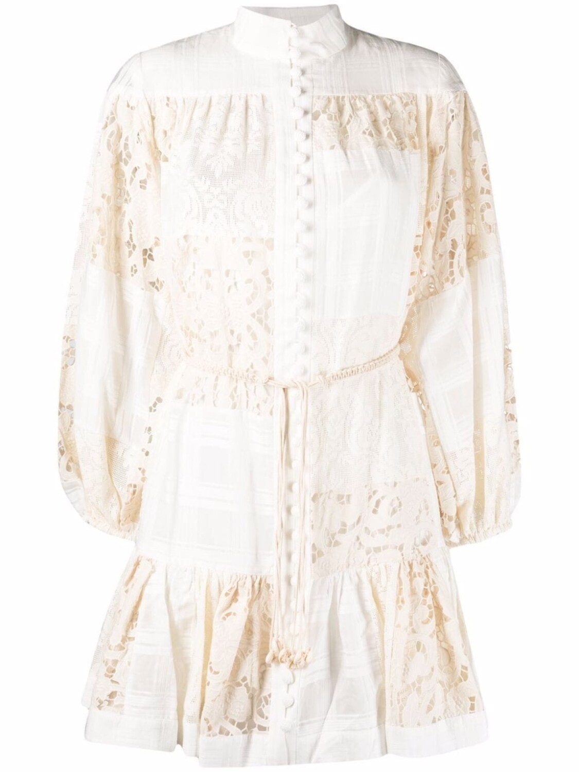 

ZIMMERMANN Andie мини-платье с заниженной талией, белый