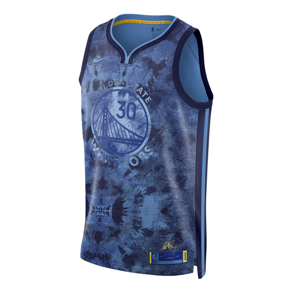 Майка Nike x NBA Dri-FIT Stephen Curry Golden State Warriors Swingman Jersey 'Blue', синий 2021 men american basketbal jersey golden state stephen curry t shirt