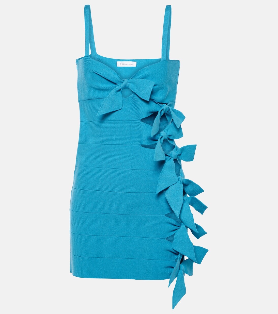 

Мини-платье с бантом Blumarine, синий