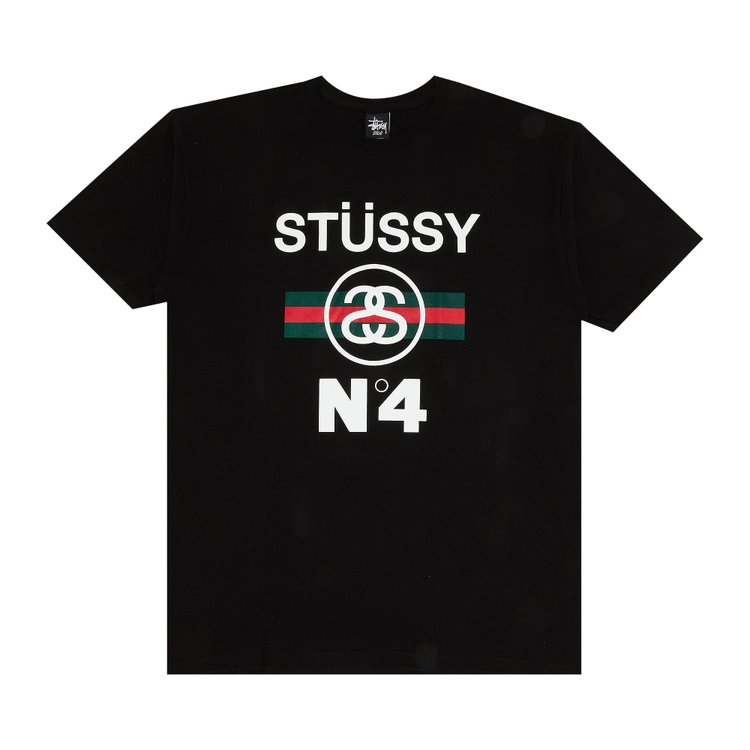 Футболка Stussy Stripe N4 'Black', черный