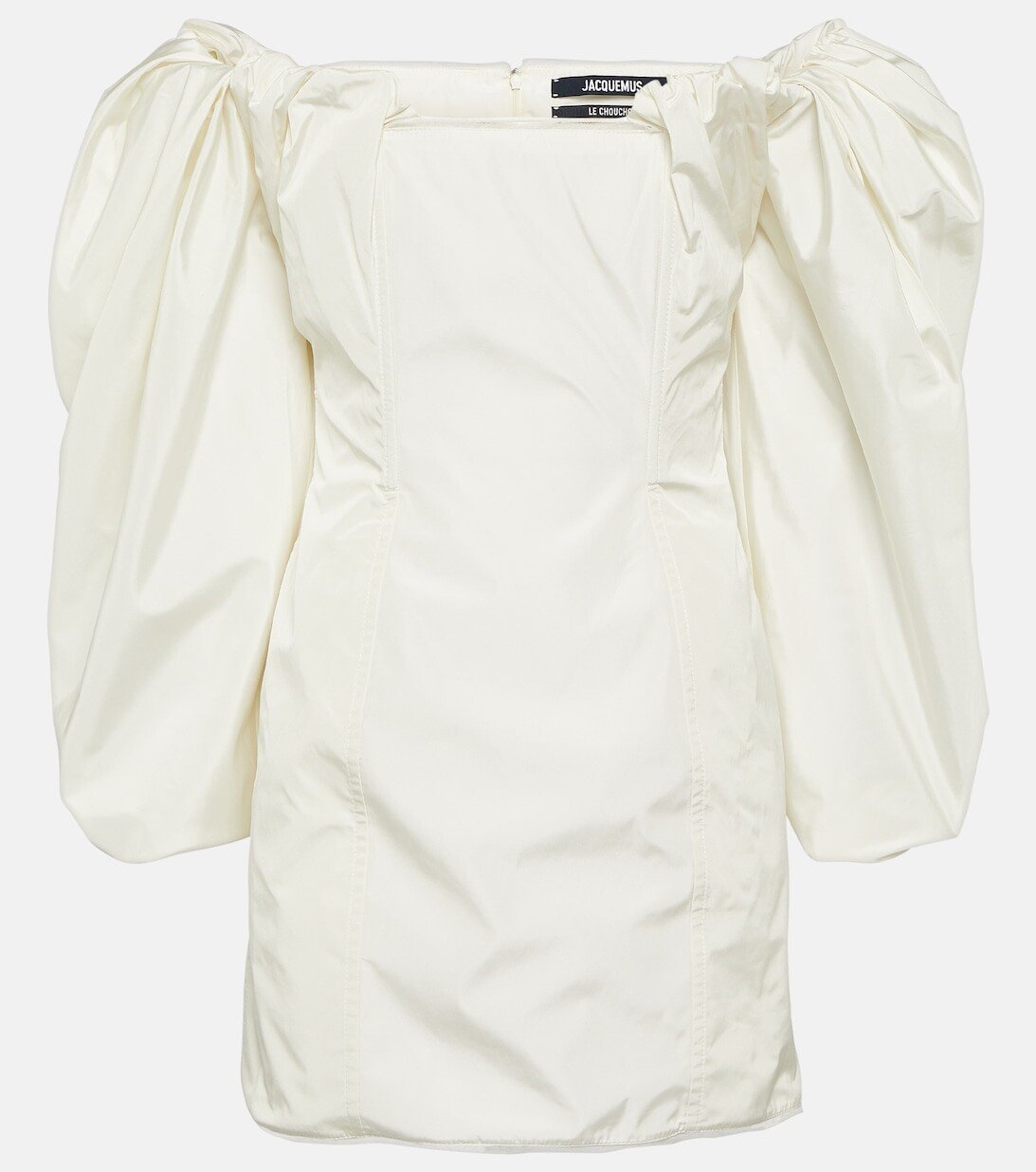 

Мини-платье с открытыми плечами JACQUEMUS, белый