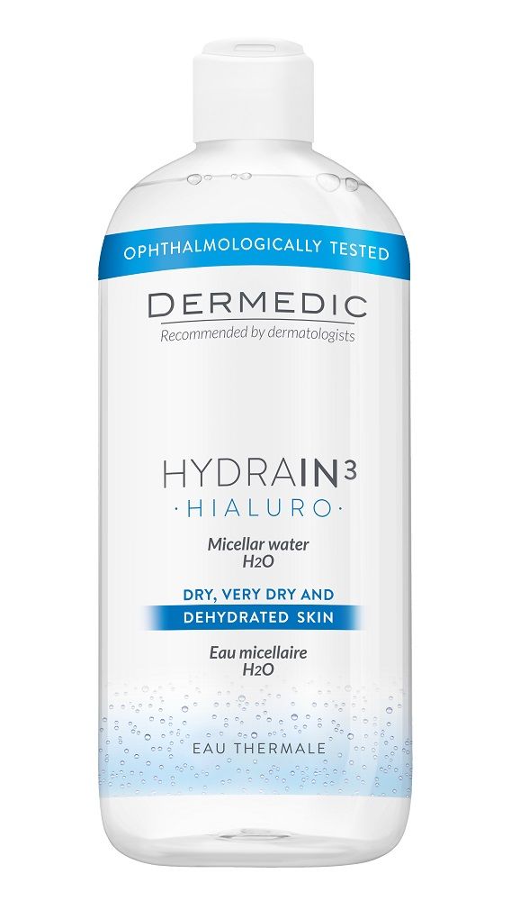 Dermedic Hydrain3 Hialuro мицеллярная жидкость, 500 ml dermedic hydrain3 hialuro мицеллярная вода h2o 200 мл