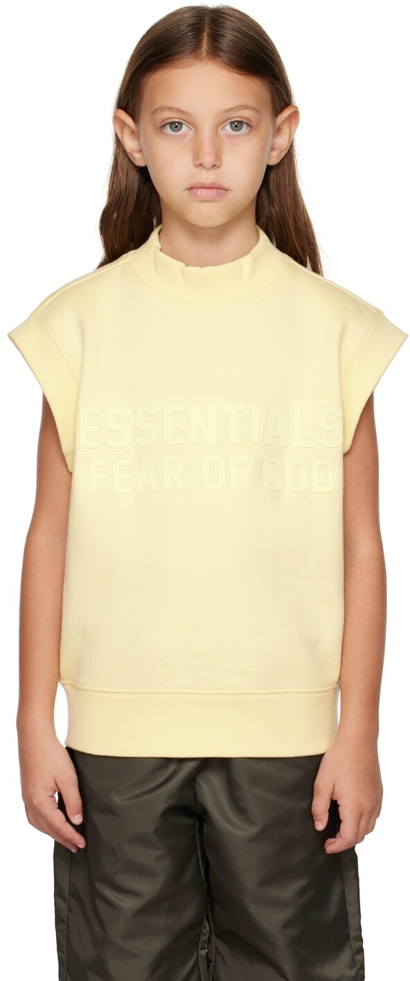 

Детский желтый жилет с воротником-стойкой Fear of God ESSENTIALS