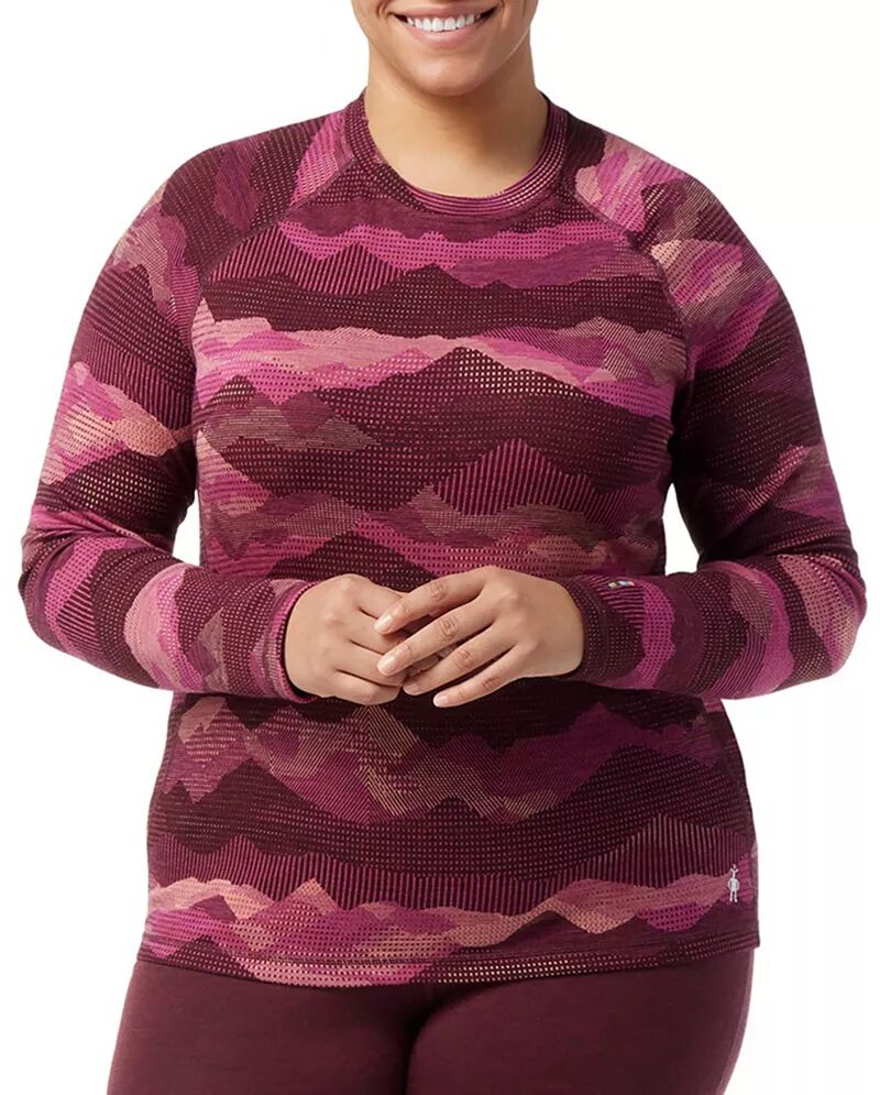 Женская термо-рубашка с круглым вырезом и длинными рукавами Smartwool с узором из шерсти мериноса