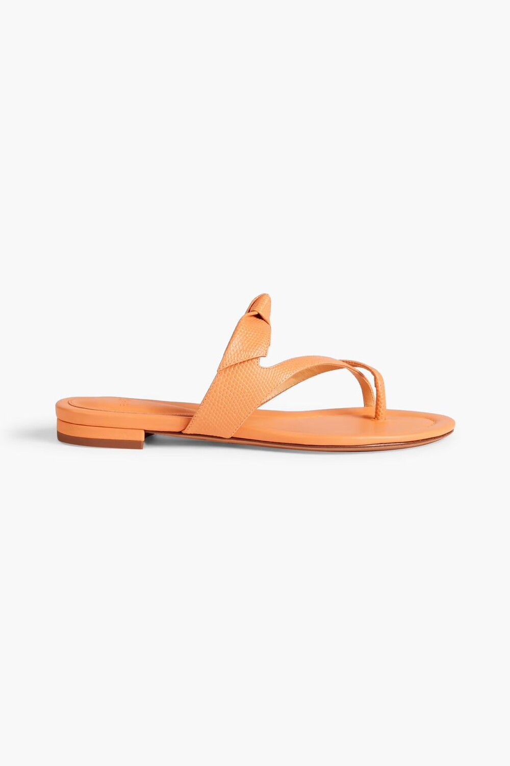 

Босоножки Clarita из кожи с тиснением под ящерицу и бантом Alexandre Birman, оранжевый