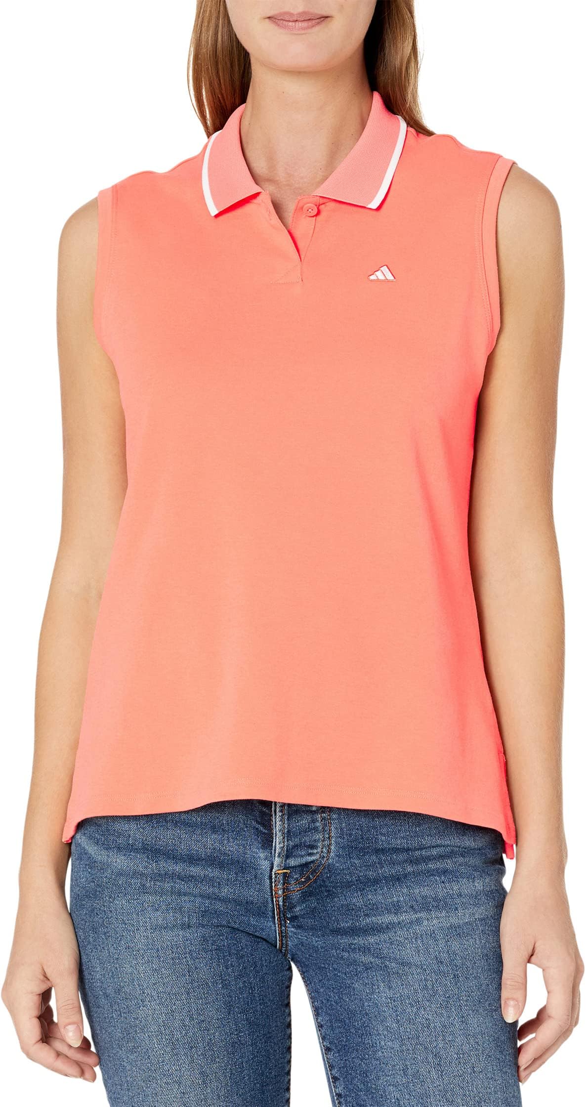 Рубашка-поло Go-To из пике adidas, цвет Coral Fusion