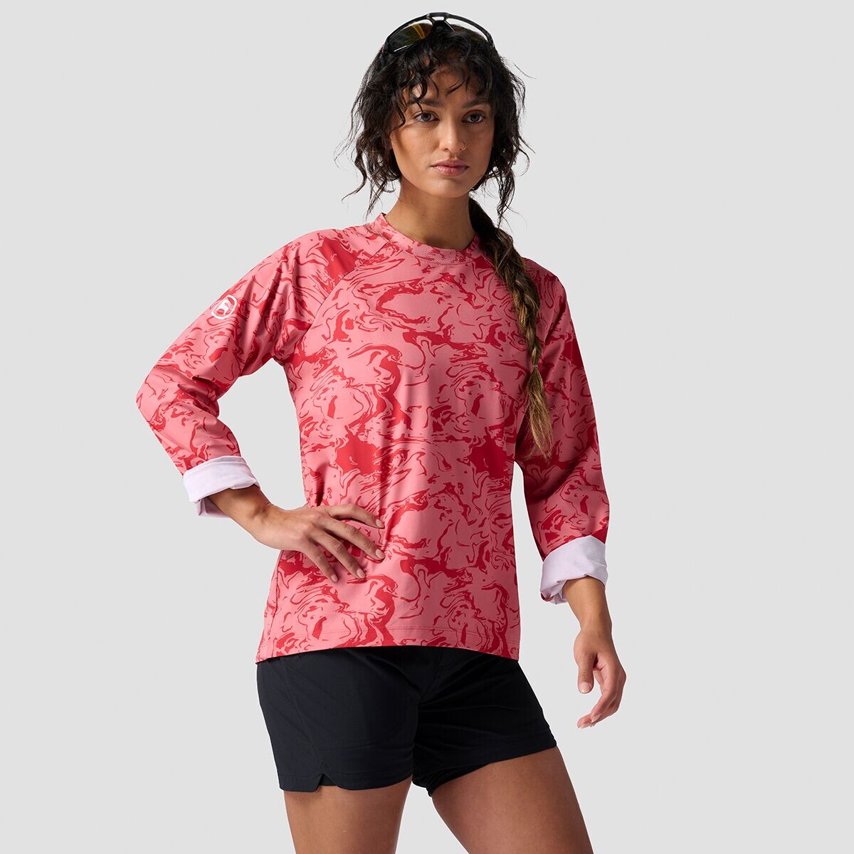 

Джерси mtb с длинными рукавами Backcountry, цвет baked apple/mauve glow swirled print
