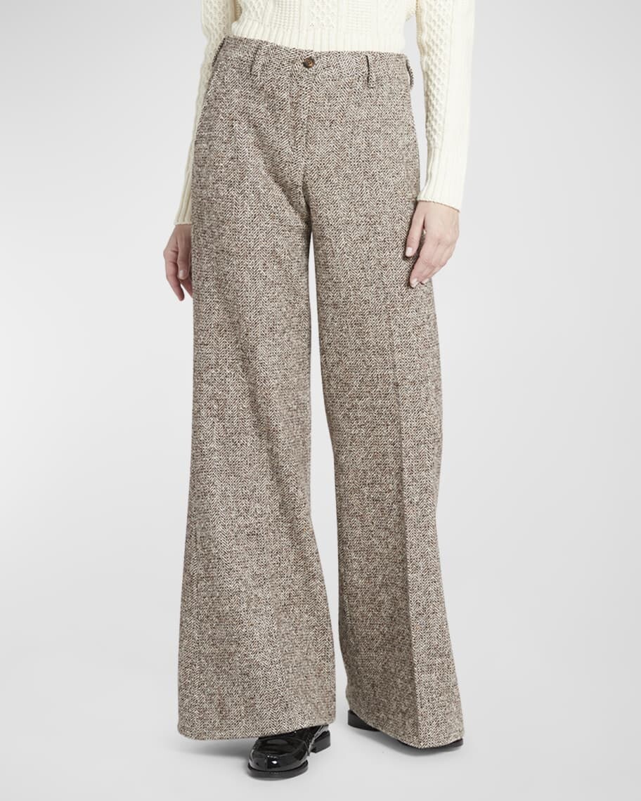 

Расклешенные брюки с узором "елочка" Golden Goose