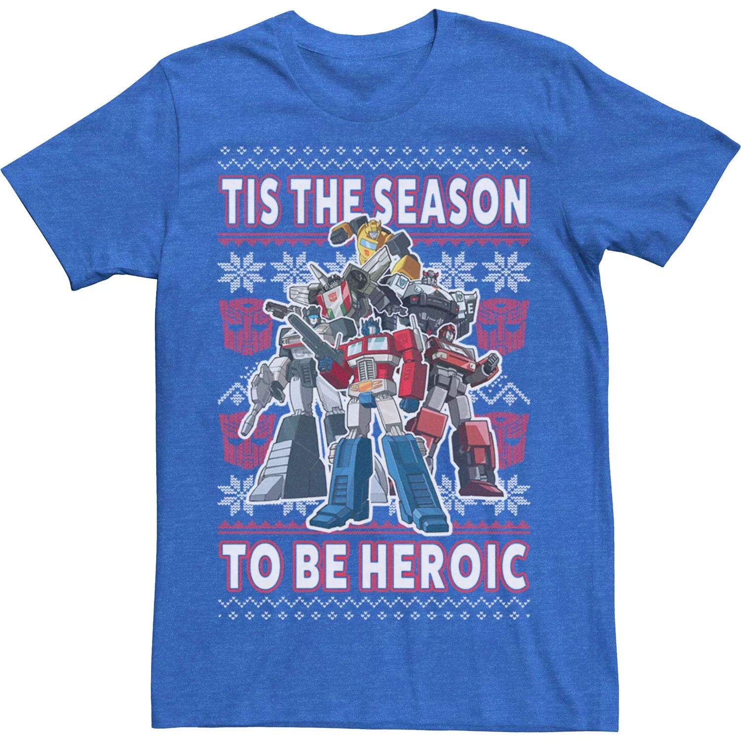Мужская футболка-трансформер Christmas Tis The Season To Be Heroic Licensed Character