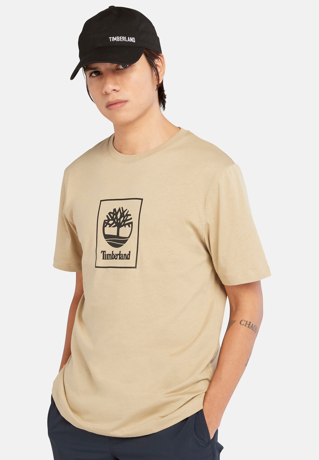 

Футболка с принтом Timberland, светло-коричневый