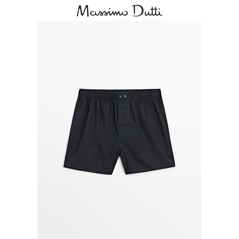 

Трусы-боксеры мужские Massimo Dutti в клетку, темно-синий