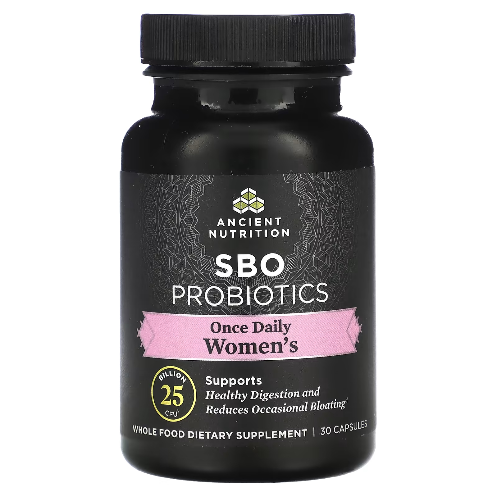 Ancient Nutrition SBO Пробиотики для женщин один раз в день, 25 миллиардов КОЕ, 30 капсул azo complete feminine balance daily probiotic 5 миллиардов 60 капсул один раз в день