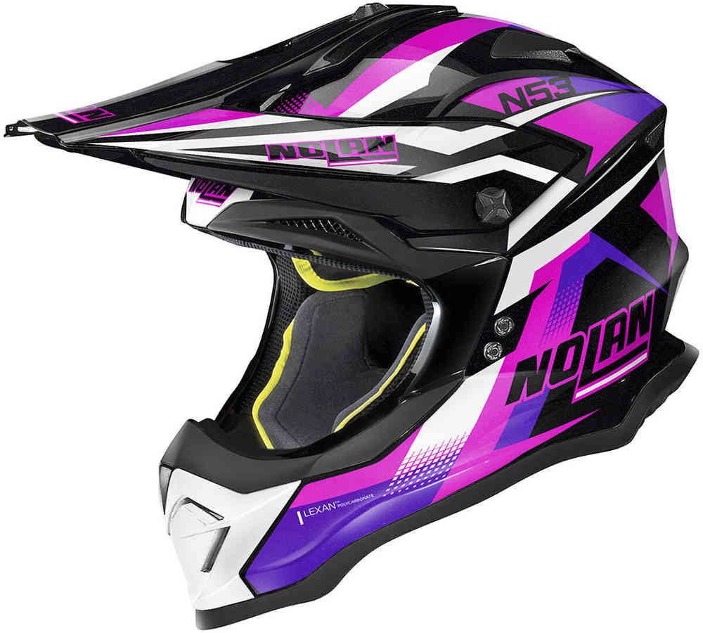 N53 Шлем Fender для мотокросса Nolan, черный/фиолетовый