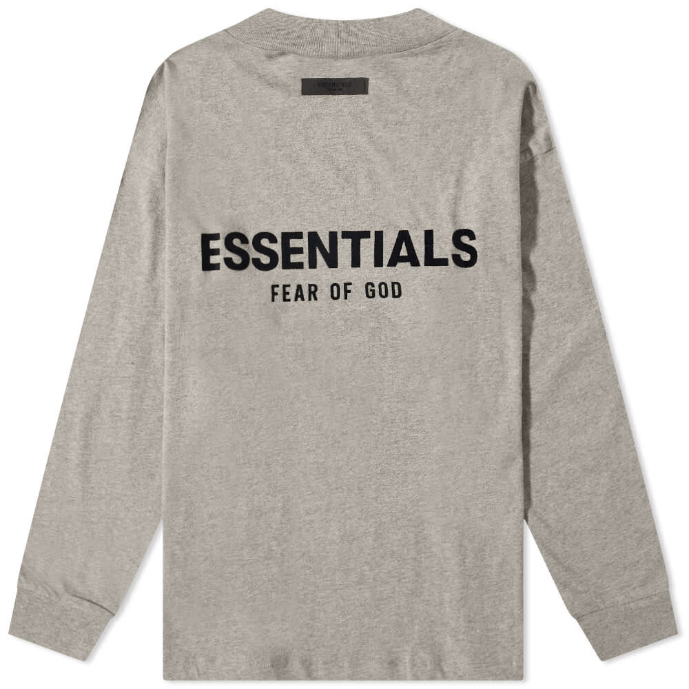 

Футболка с длинным рукавом и логотипом Fear of God Essentials, бежевый
