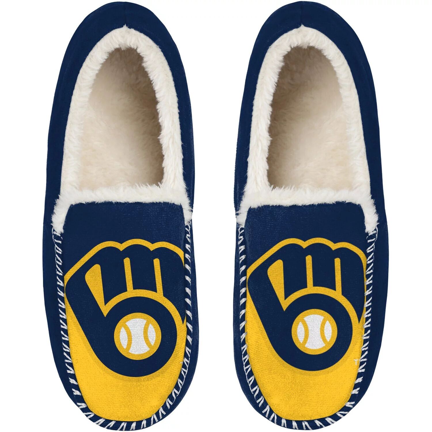 

Мужские мокасины с цветными блоками FOCO Milwaukee Brewers