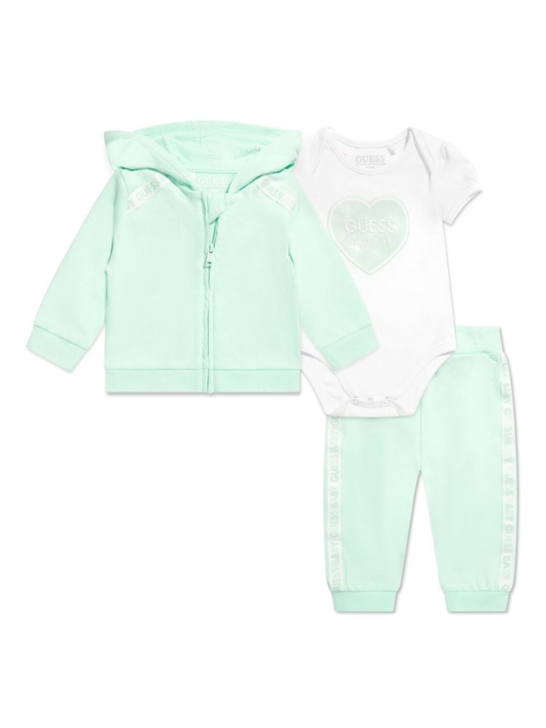 

Guess kids комплект спортивных костюмов с логотипом (набор из трех штук), зеленый