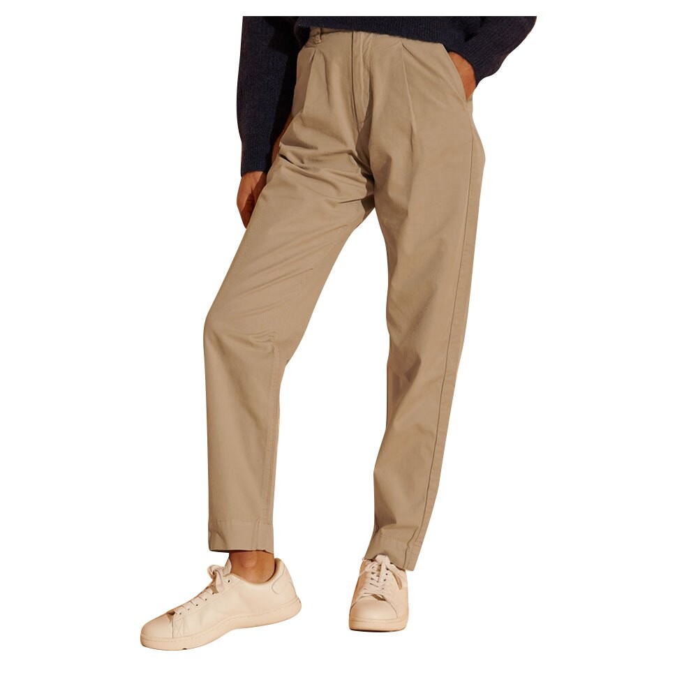 

Брюки Superdry Pleated Chino, бежевый