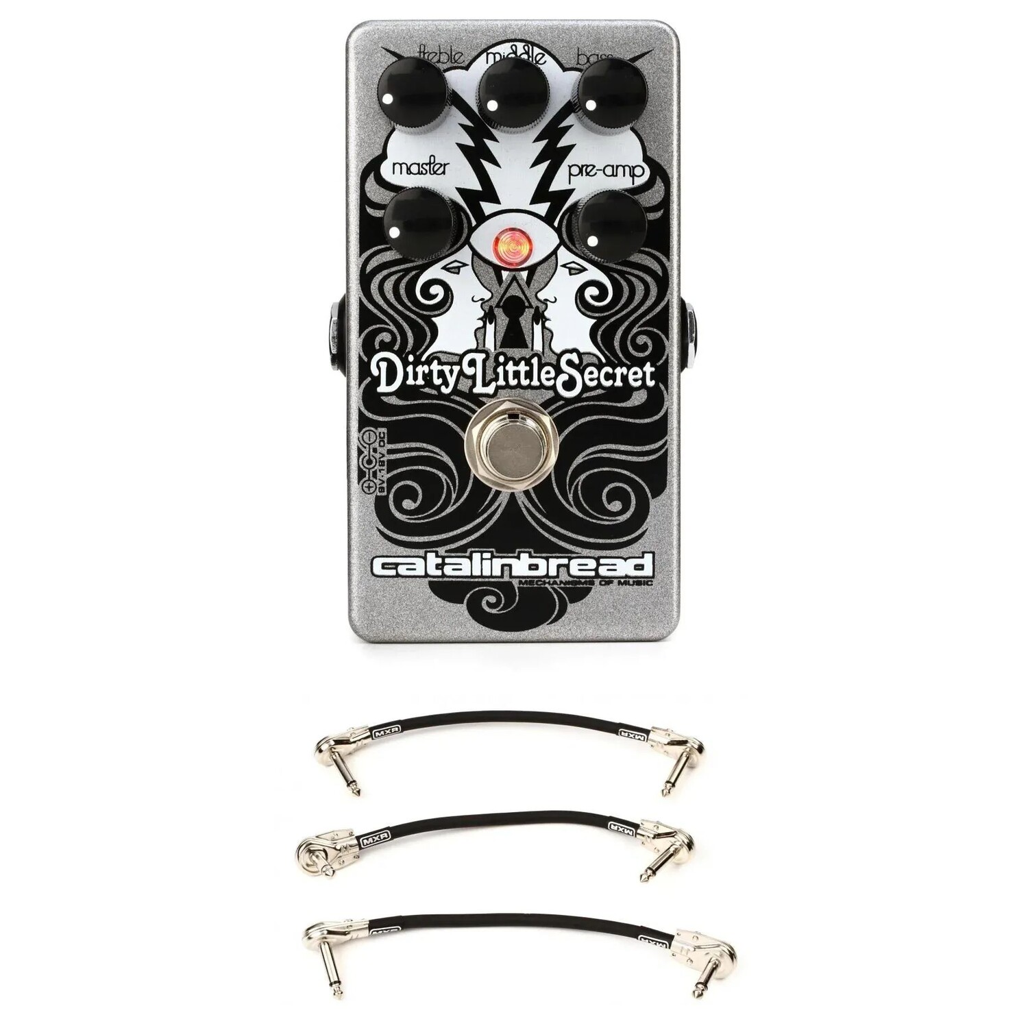 

Педаль Overdrive Catalinbread Dirty Little Secret Foundation с 3 соединительными кабелями
