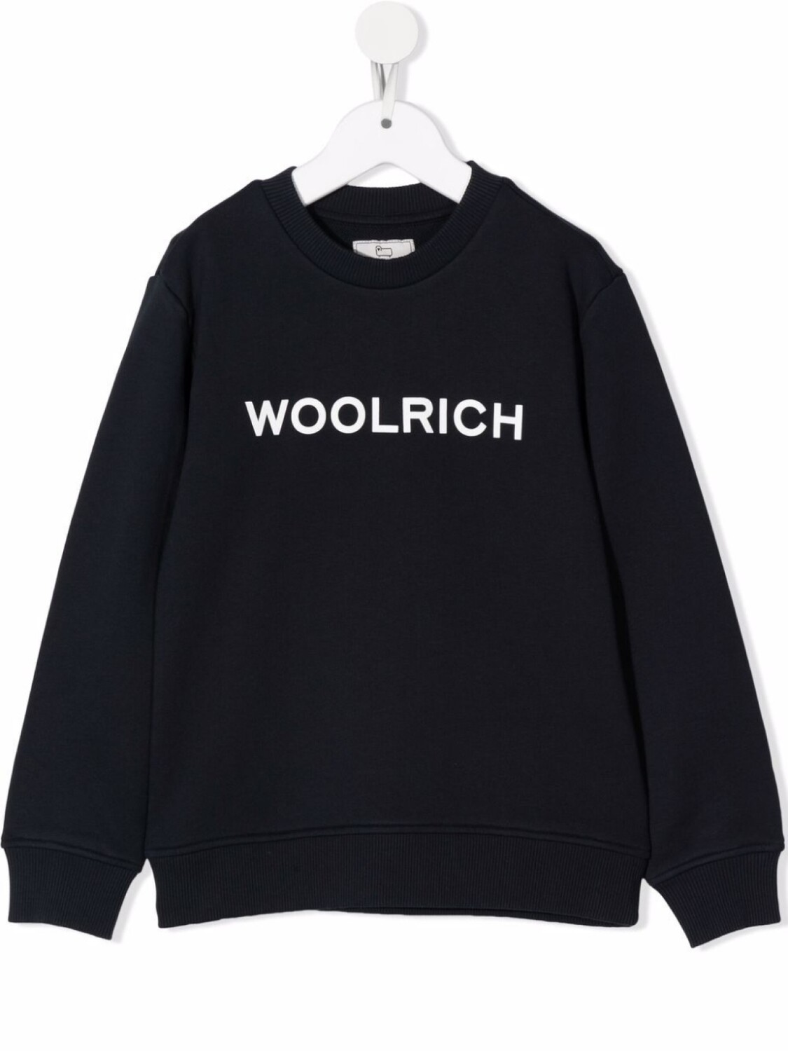 

Woolrich Kids толстовка с круглым вырезом и логотипом, синий