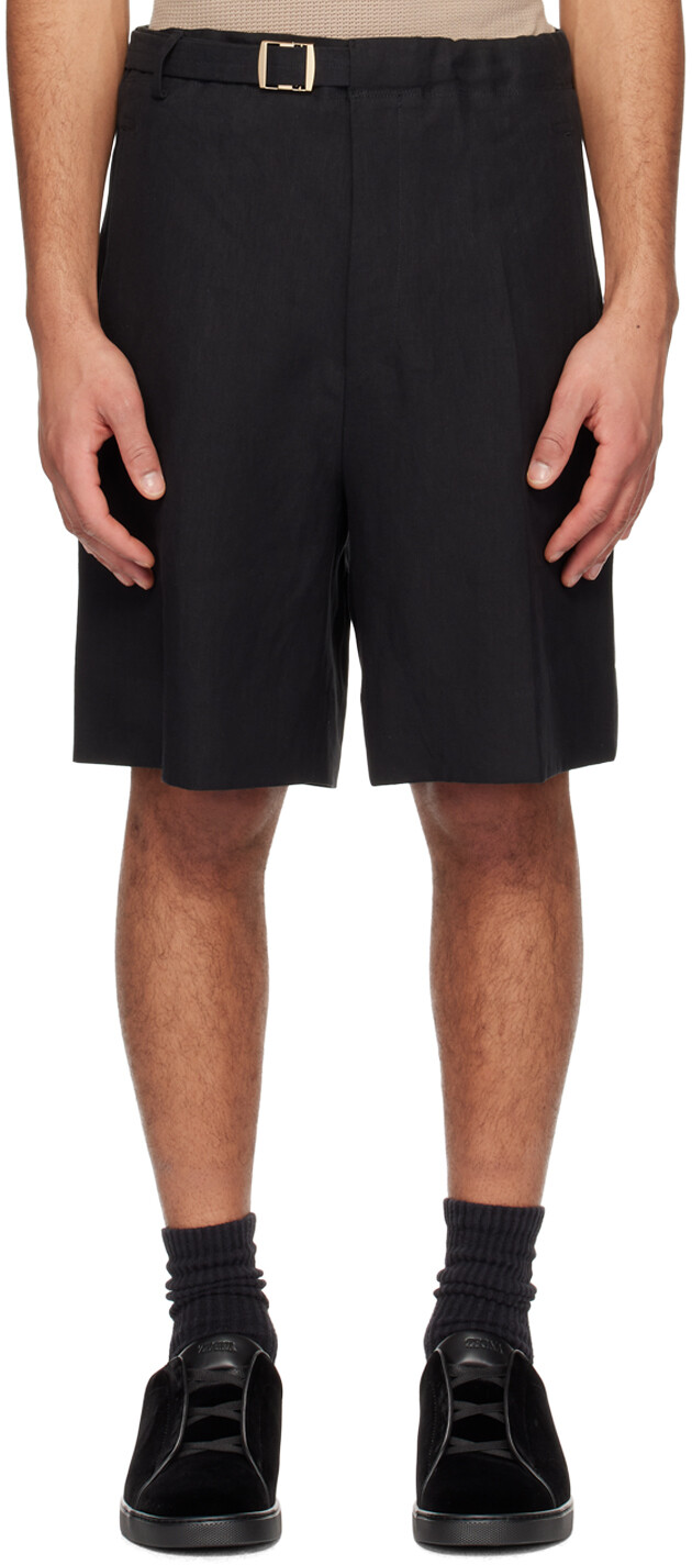 

Черные шорты с поясом Zegna