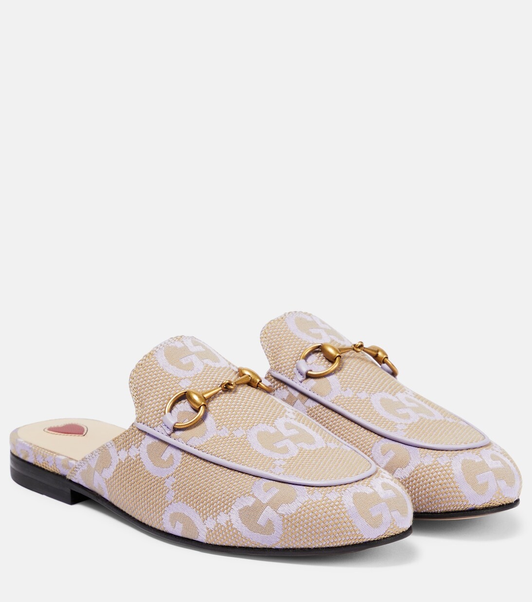 

Парусиновые тапочки Princetown Jumbo GG Gucci, разноцветный