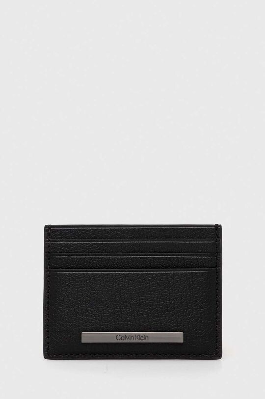

Кожаный футляр для карт Calvin Klein, черный