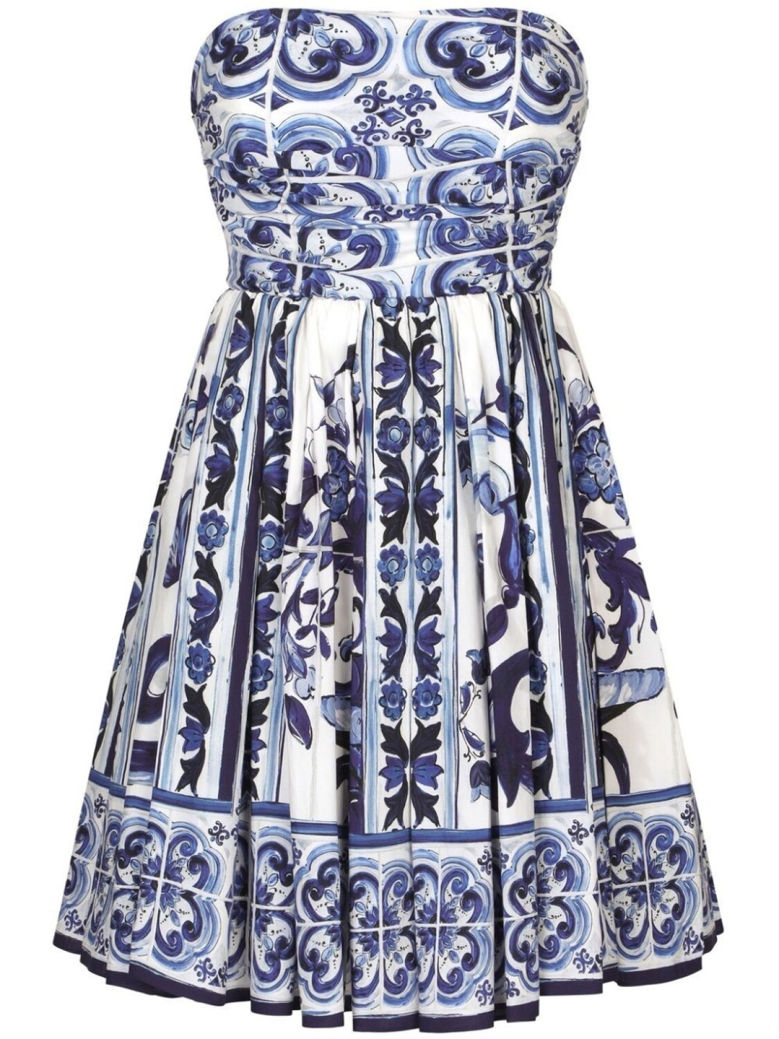 

Dolce & Gabbana платье мини с принтом Majolica, синий