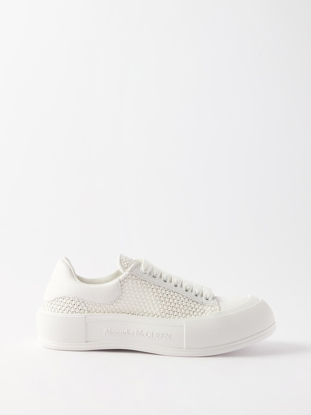 

Кроссовки из сетчатой ткани Alexander McQueen, белый