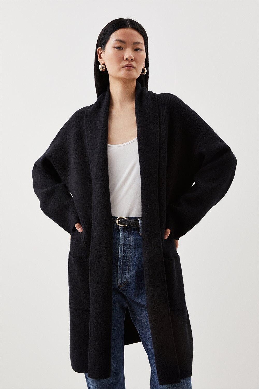 

Вязаное пальто Karen Millen, черный