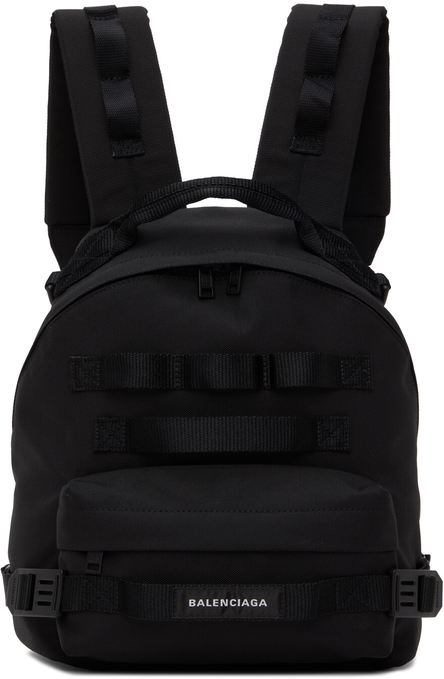 

Черный небольшой армейский рюкзак Multicarry Balenciaga