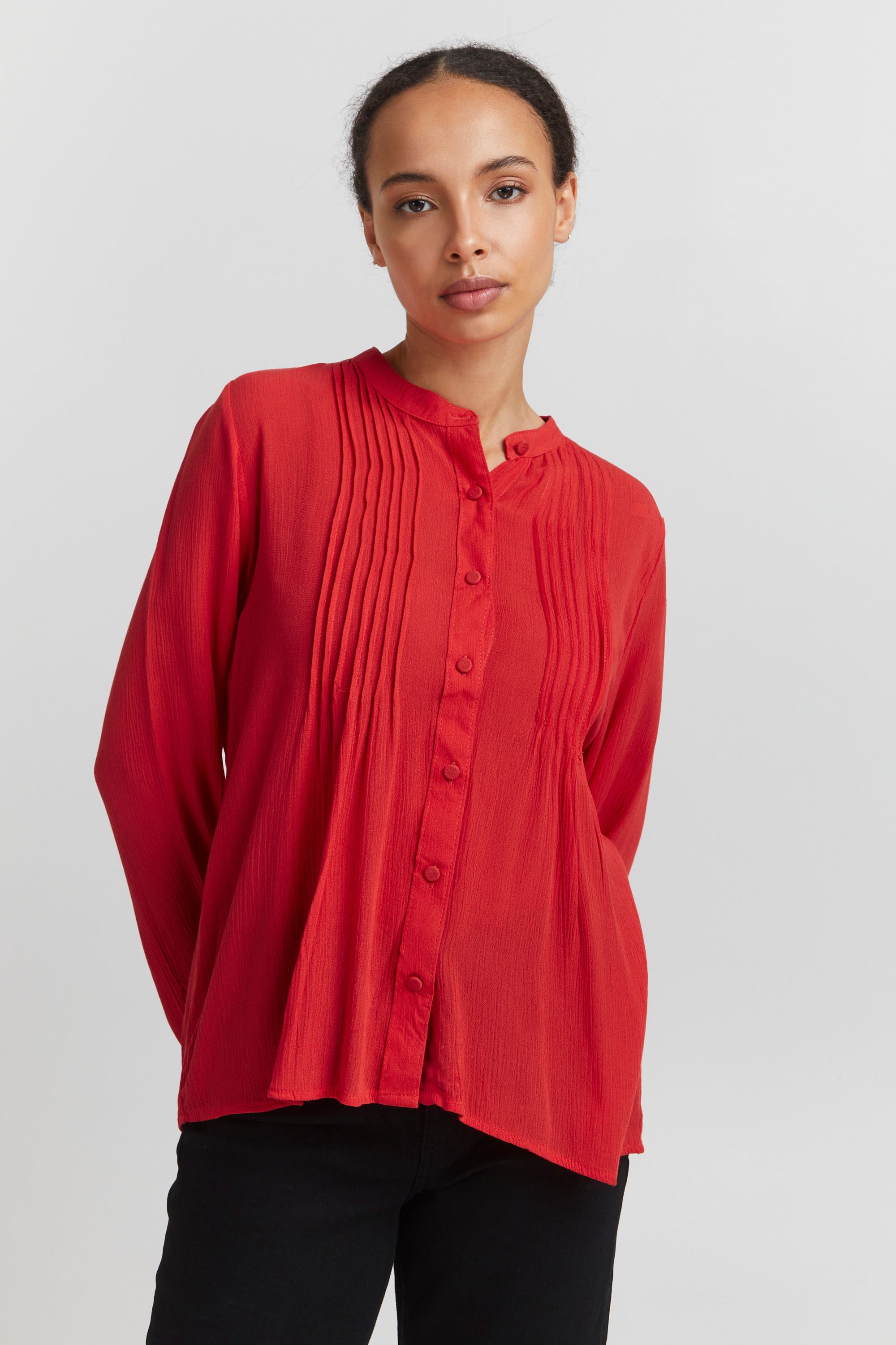 Блуза ICHI Langarm, красный