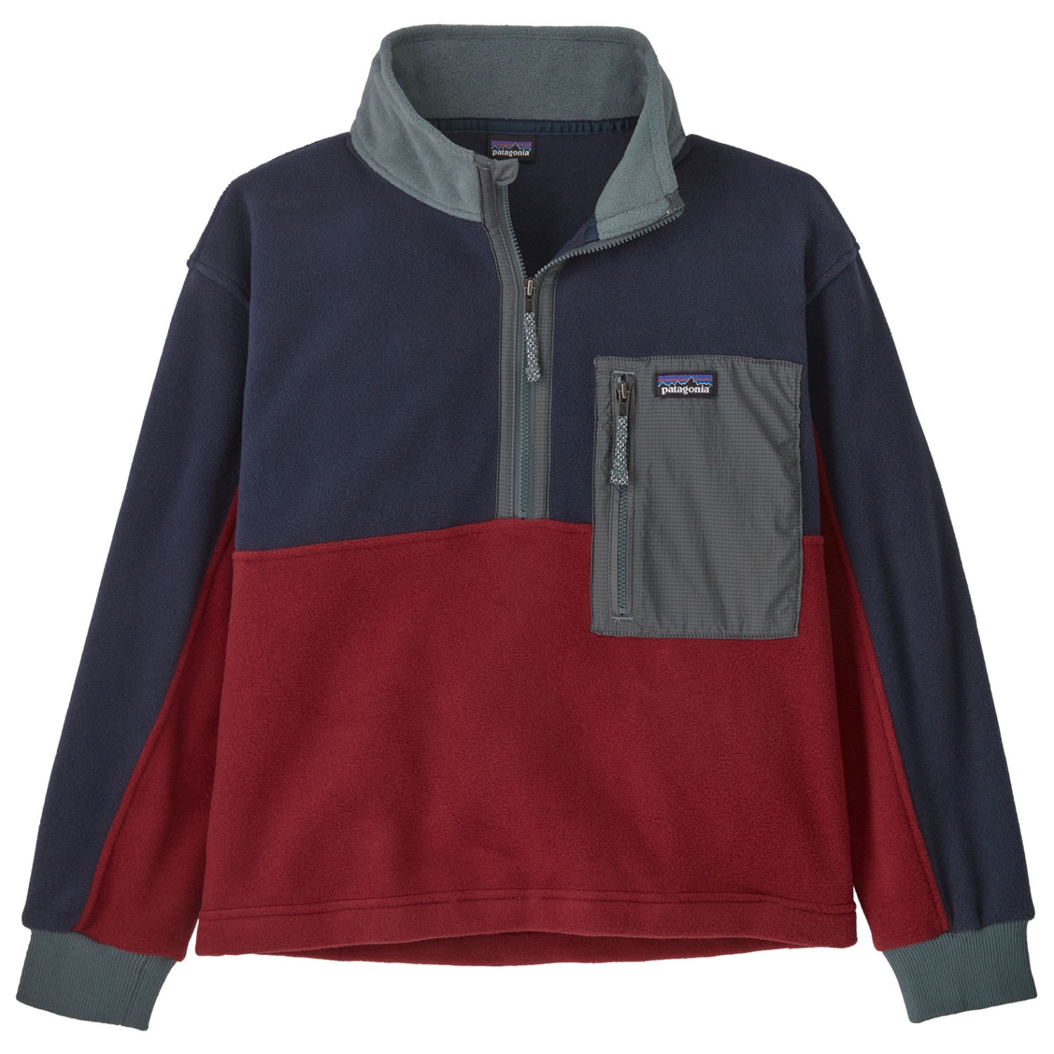 Флисовый свитер Patagonia Kid's Microdini 1/2 Zip Pullover, цвет Wax Red