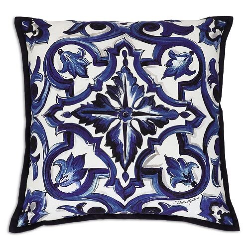

Холщовая подушка Dolce&Gabbana Casa Blue Mediterraneo, 24x24 дюйма Dolce & Gabbana, цвет Blue