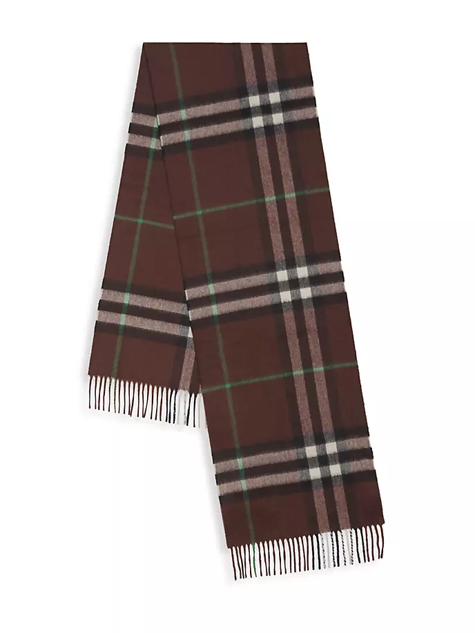 Кашемировый шарф в клетку Burberry, коричневый кашемировый палантин в клетку теплый женский зимний шарф