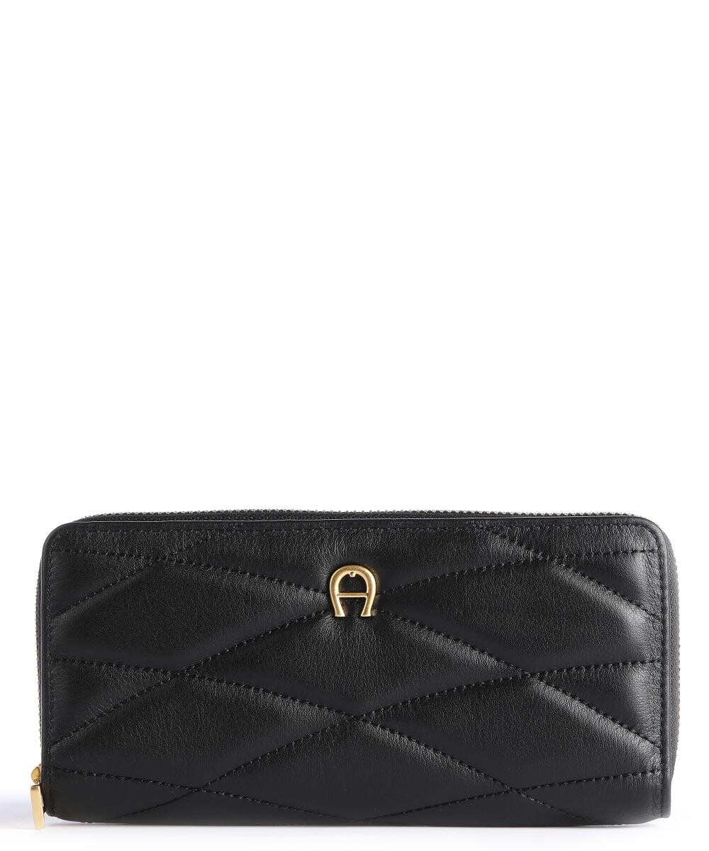 

RFID-кошелек Maggie из мелкозернистой яловой кожи Aigner, черный