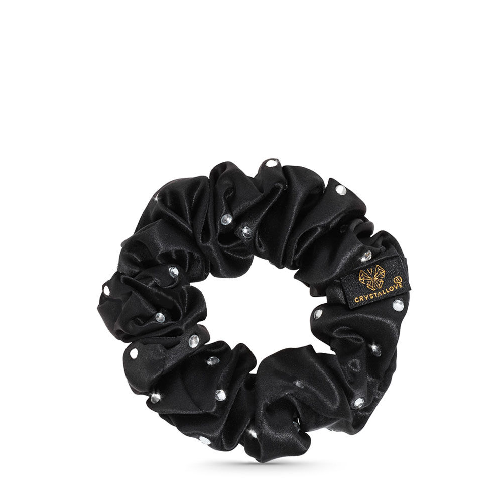 Шелковый ободок для волос со стразами – черный Crystallove Crystalized, 1 шт.