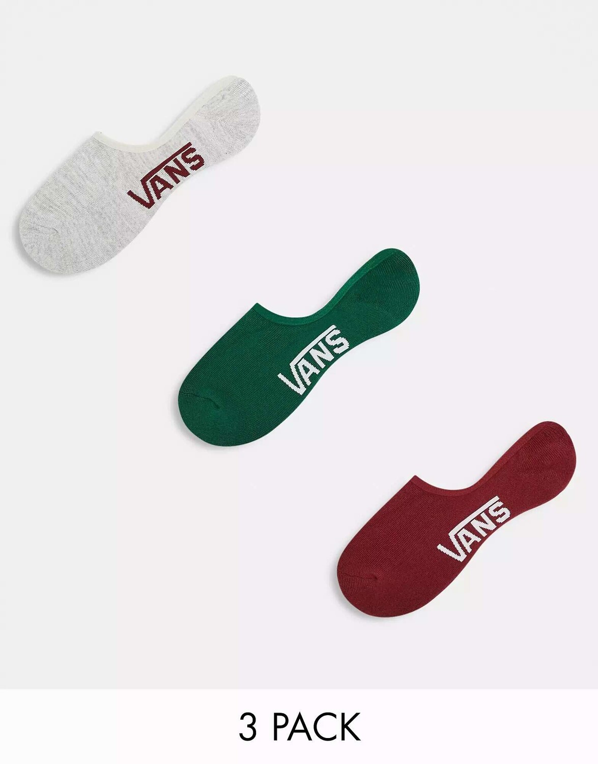 

Зеленые носки Vans classic super no show, 3 пары