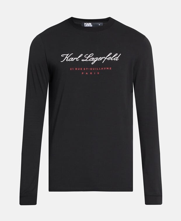 

Топ с длинными рукавами Karl Lagerfeld, черный