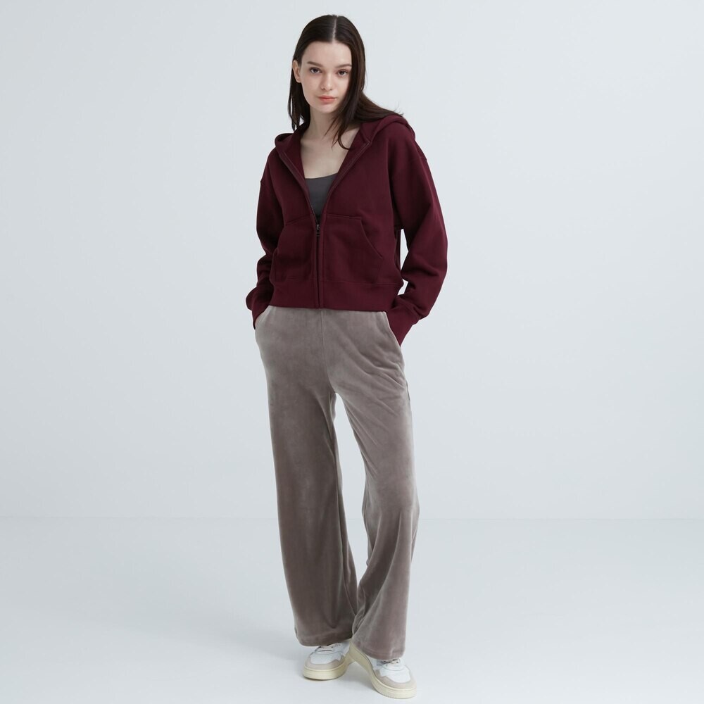 

Брюки Uniqlo эластичные замшевые, коричневый