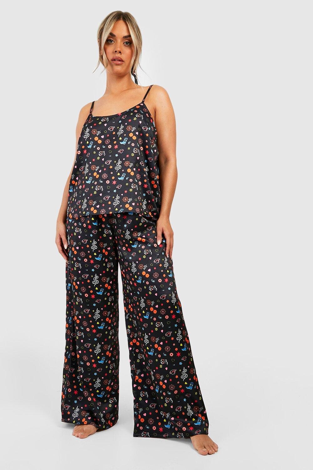 

комплект из 3-х предметов абстрактная тайка и брюки Boohoo, розовый