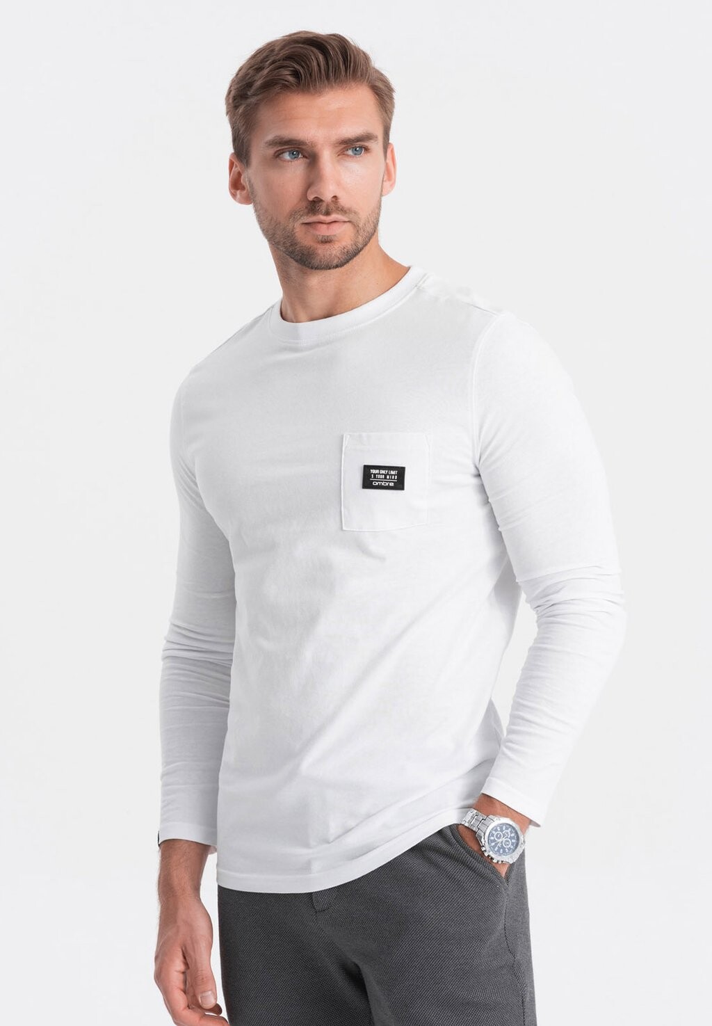 

Футболка с длинным рукавом With Pocket Ombre, белый