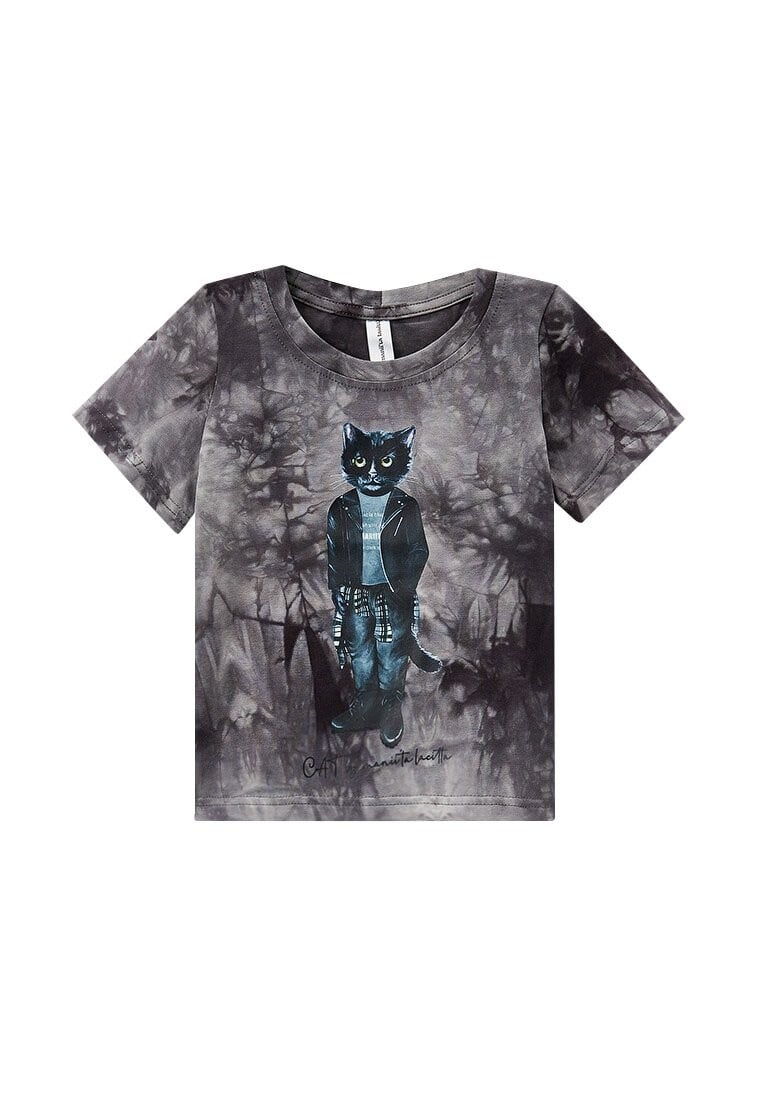 

Футболка с принтом CAT ROCKER TIE DYE Manii'ta Lacitta, цвет grey