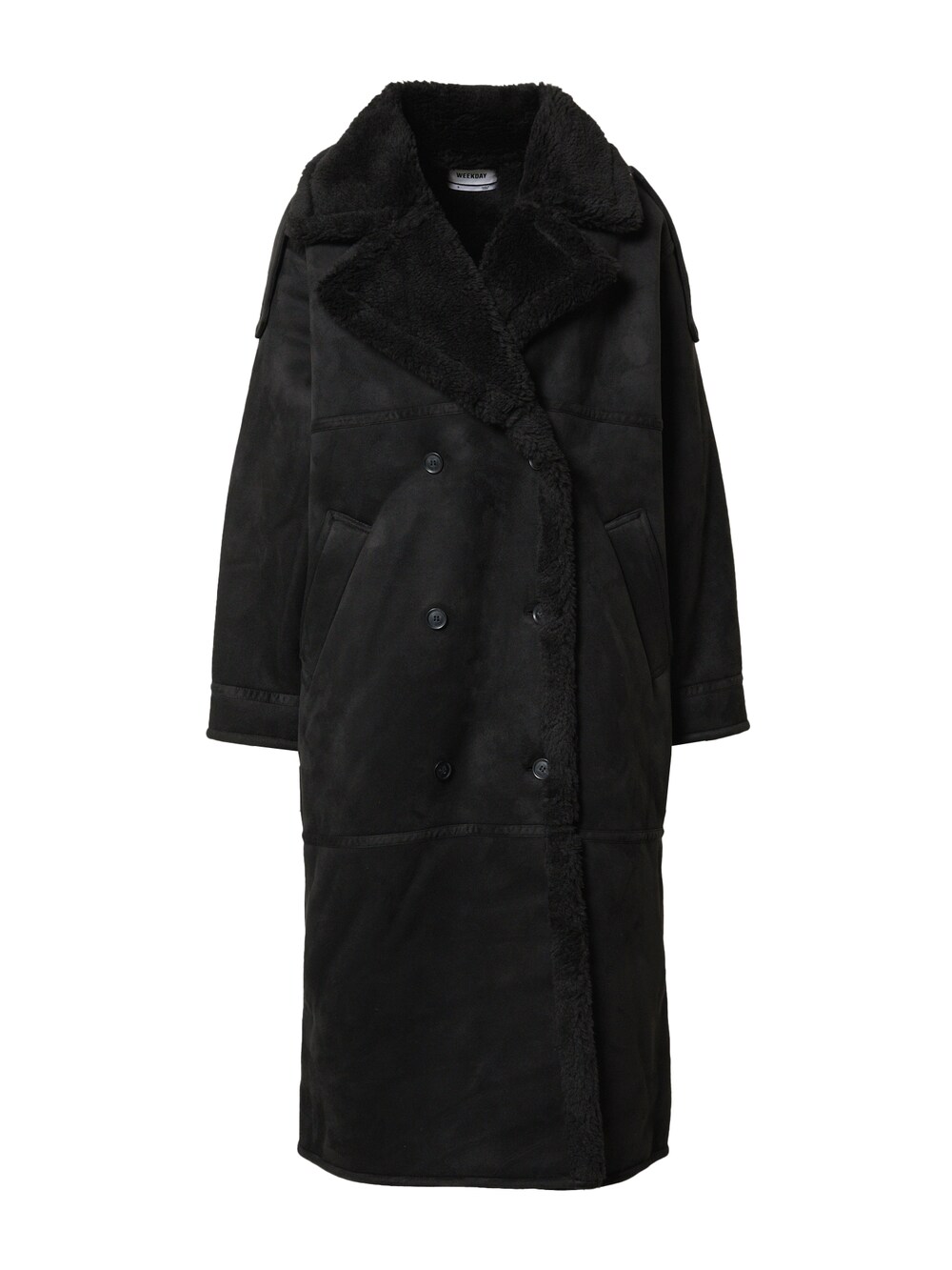 Межсезонное пальто WEEKDAY, черный межсезонное пальто weekday черный